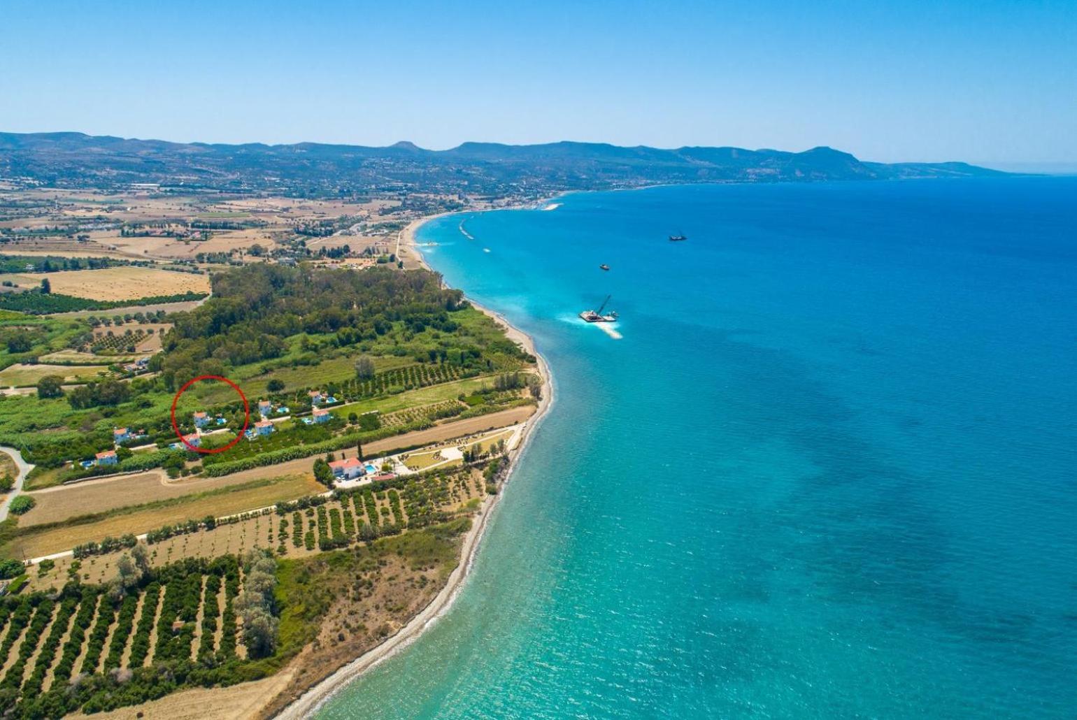 Sun Beach Villa Thio Polis Exterior foto