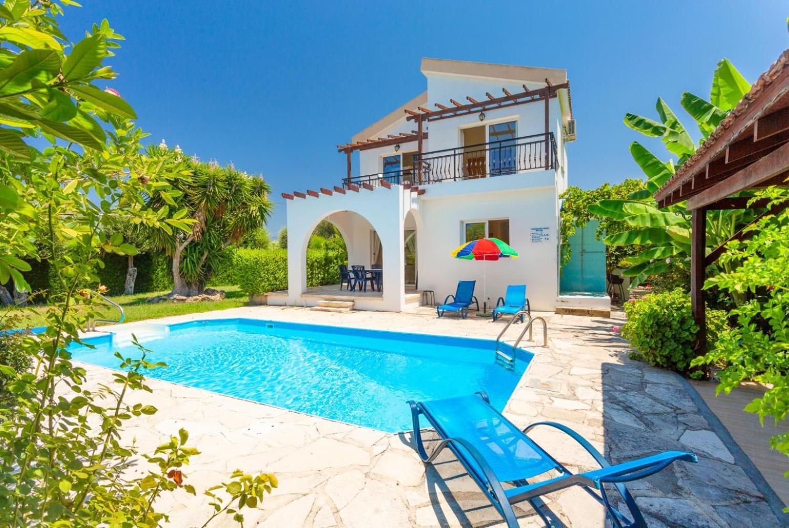 Sun Beach Villa Thio Polis Exterior foto
